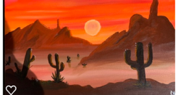 Sunset in the desert